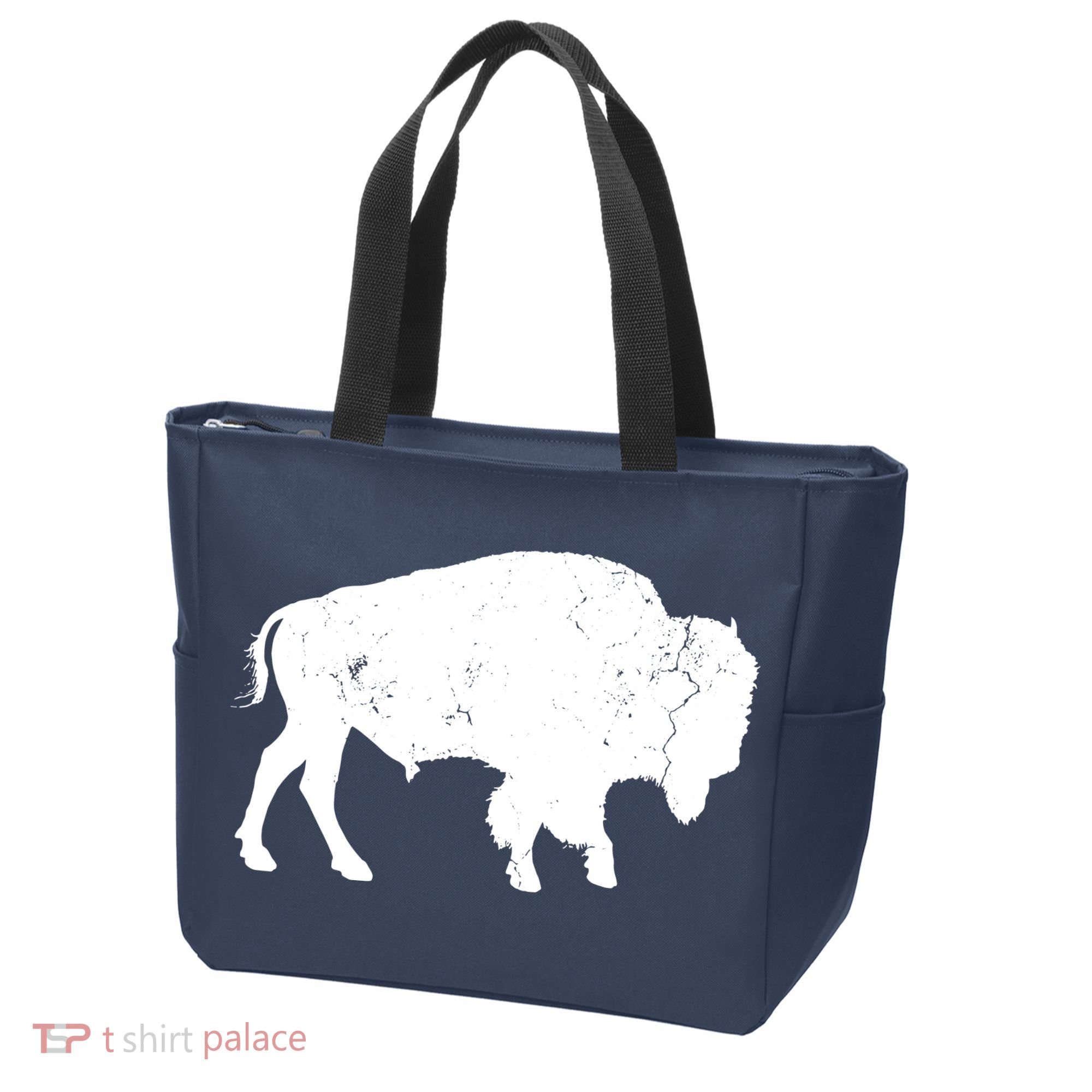 Distressed Buffalo Retro Bison Animal Lover Men Women Dad Tote Bag