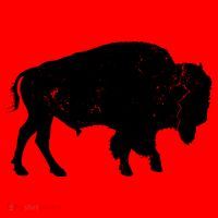 Distressed Buffalo Retro Bison Animal Lover Men Women Dad Santa Hat thumb 1