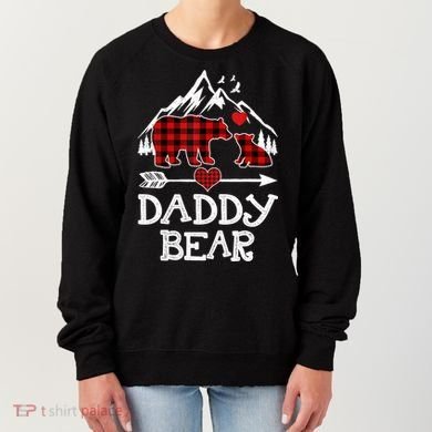 Daddy Bear , Red Buffalo Plaid Daddy Bear Pajama T Women's Sweatshirt