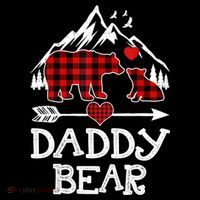 Daddy Bear , Red Buffalo Plaid Daddy Bear Pajama T Bucket Hat thumb 4