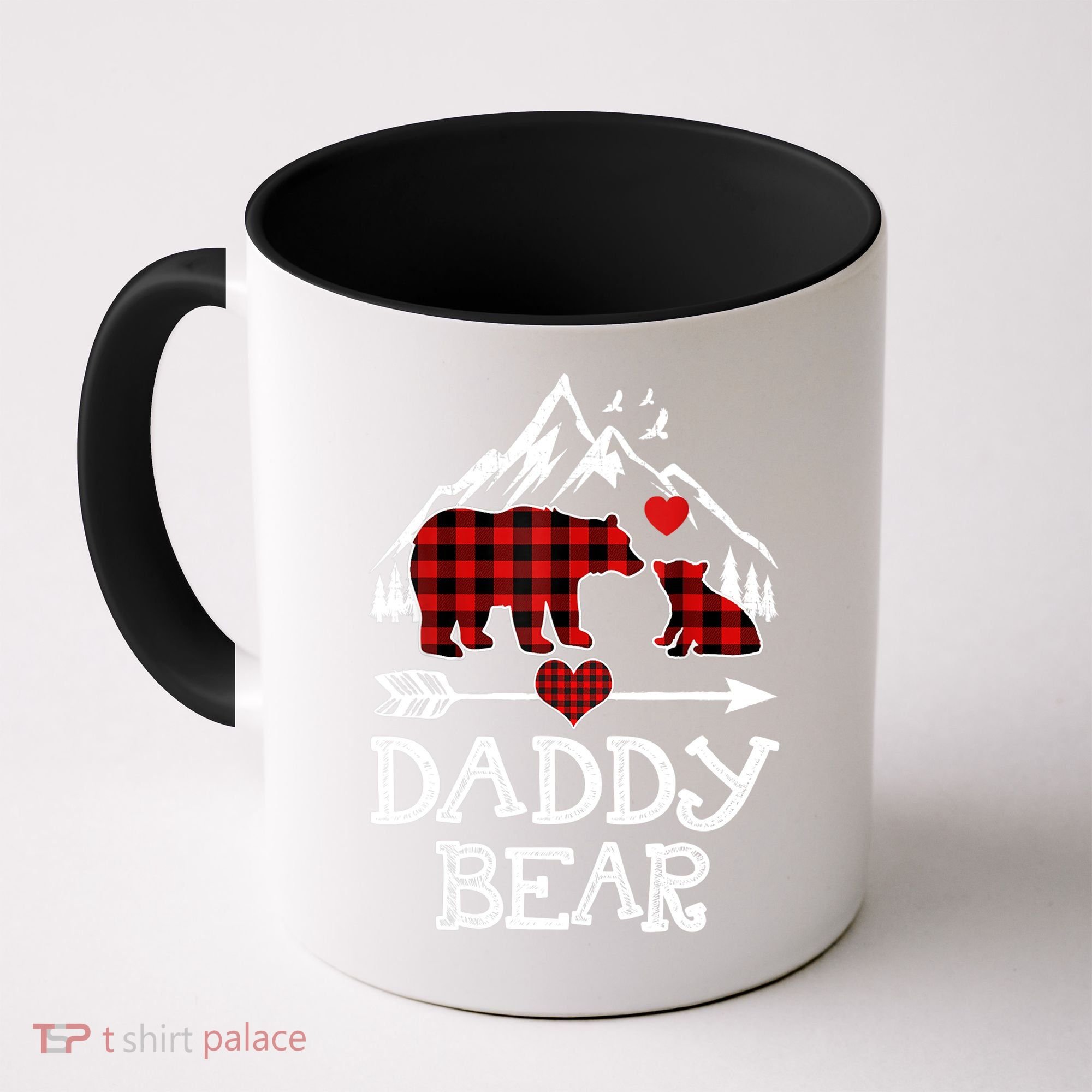 Daddy Bear , Red Buffalo Plaid Daddy Bear Pajama T Coffee Mug