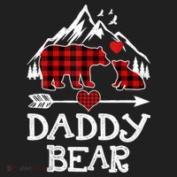 Daddy Bear , Red Buffalo Plaid Daddy Bear Pajama T Beanie thumb 2