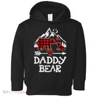 Daddy Bear , Red Buffalo Plaid Daddy Bear Pajama T Toddler Hoodie thumb 0
