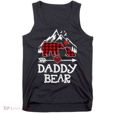 Daddy Bear , Red Buffalo Plaid Daddy Bear Pajama T Tank Top