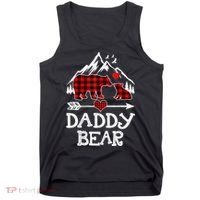 Daddy Bear , Red Buffalo Plaid Daddy Bear Pajama T Tank Top thumb 0
