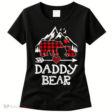 Daddy Bear , Red Buffalo Plaid Daddy Bear Pajama T Women's T-Shirt