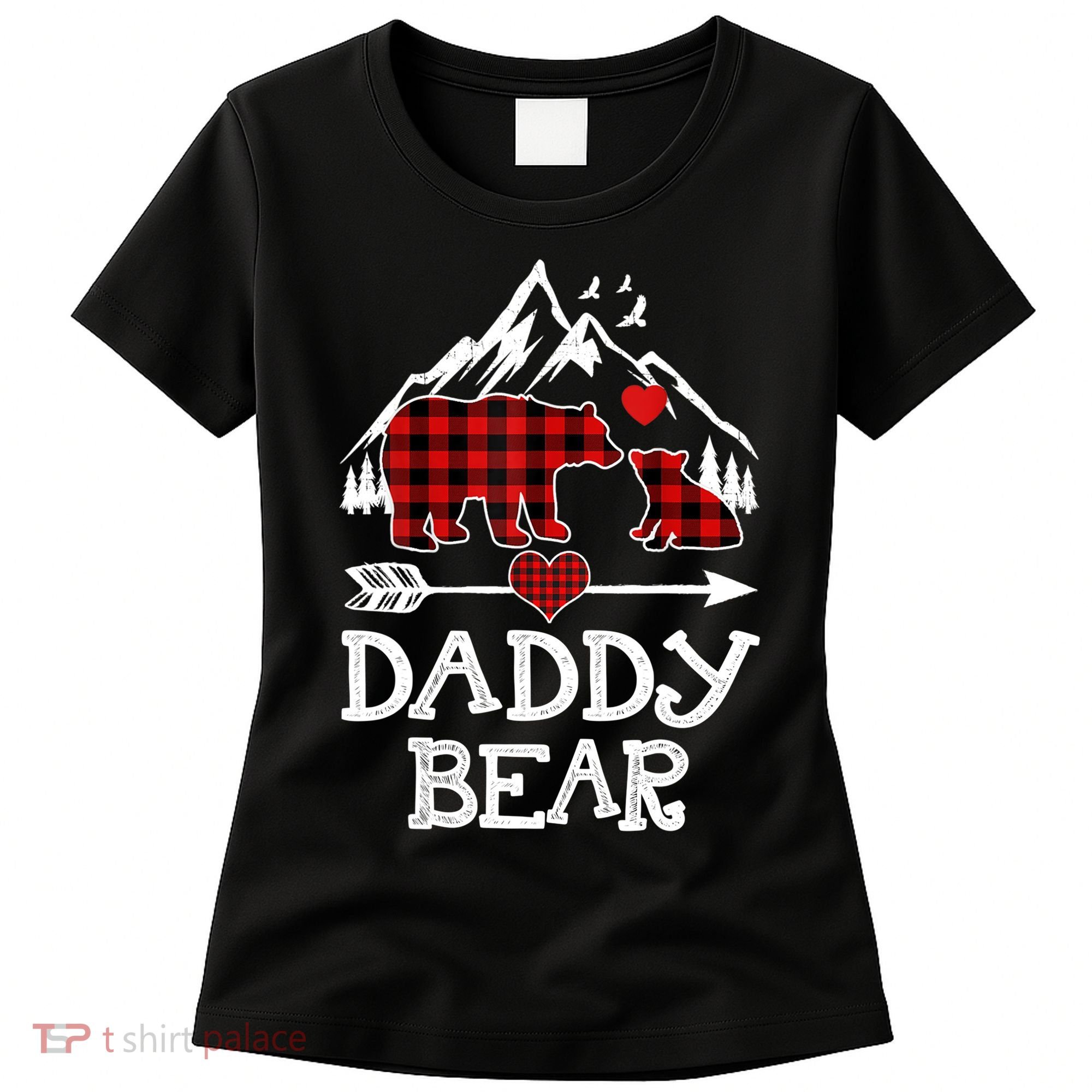 Daddy Bear , Red Buffalo Plaid Daddy Bear Pajama T Women's T-Shirt