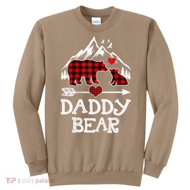 Daddy Bear , Red Buffalo Plaid Daddy Bear Pajama T Sweatshirt