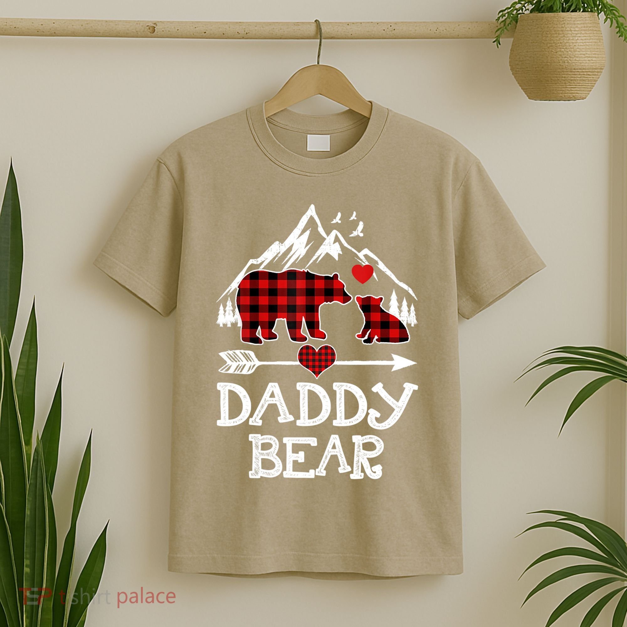 Daddy Bear , Red Buffalo Plaid Daddy Bear Pajama T T-Shirt