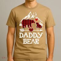 Daddy Bear , Red Buffalo Plaid Daddy Bear Pajama T T-Shirt thumb 3