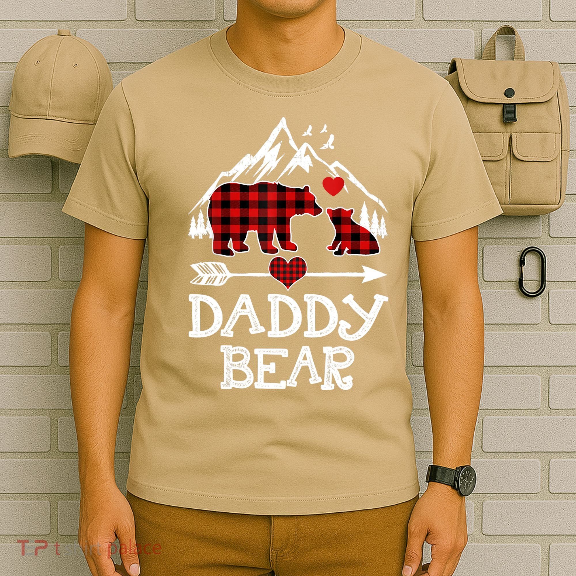 Daddy Bear , Red Buffalo Plaid Daddy Bear Pajama T T-Shirt