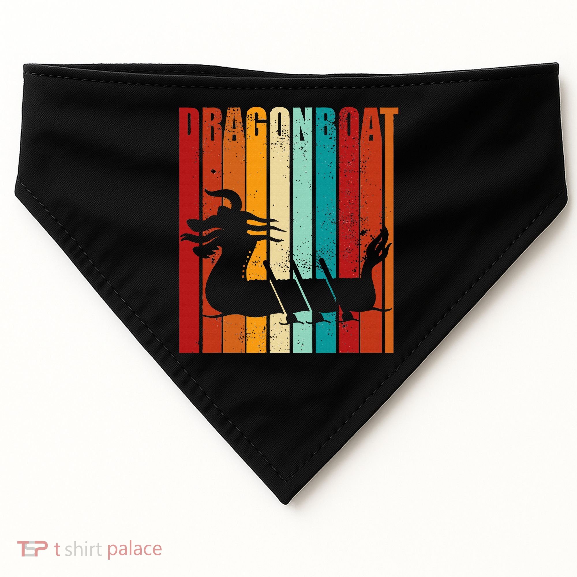 Dragon Boat Racing Dragon Boat Retro Paddling USA-Made Doggie Bandana