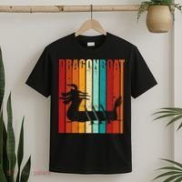 Dragon Boat Racing Dragon Boat Retro Paddling T-Shirt thumb 2
