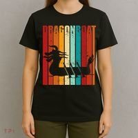 Dragon Boat Racing Dragon Boat Retro Paddling T-Shirt thumb 4