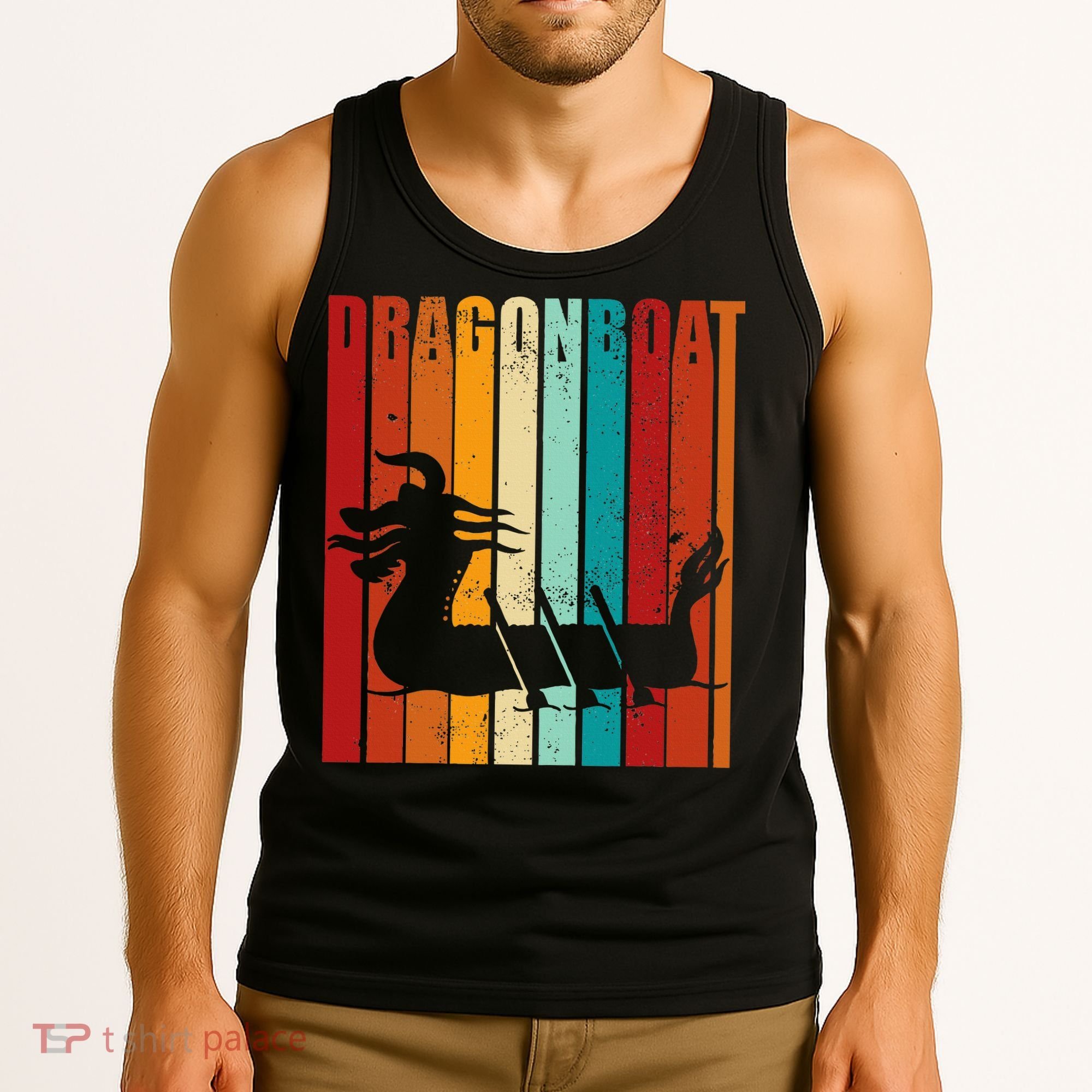 Dragon Boat Racing Dragon Boat Retro Paddling Tank Top