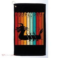 Dragon Boat Racing Dragon Boat Retro Paddling Golf Towel thumb 0