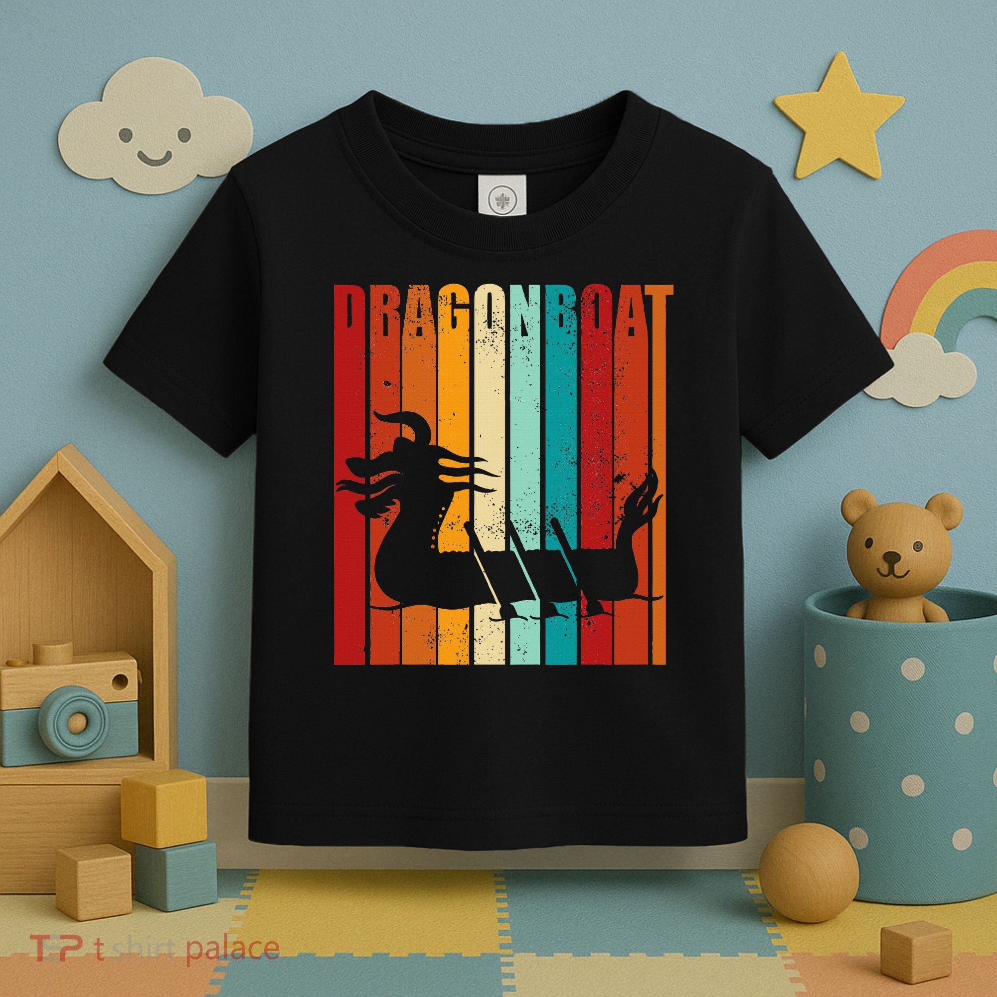 Dragon Boat Racing Dragon Boat Retro Paddling Toddler T-Shirt