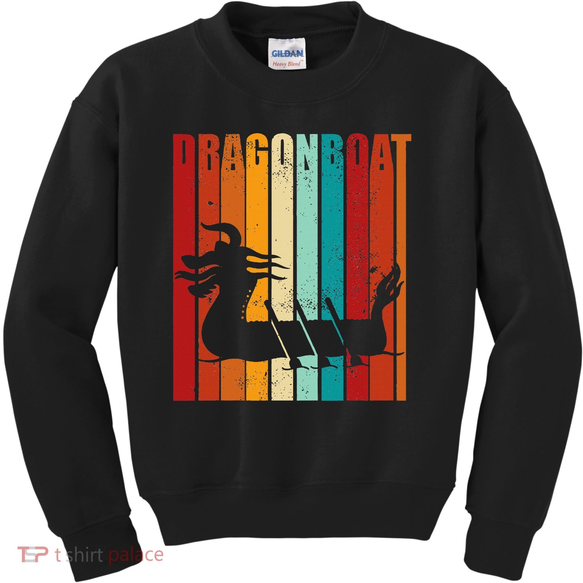 Dragon Boat Racing Dragon Boat Retro Paddling Kids Sweatshirt