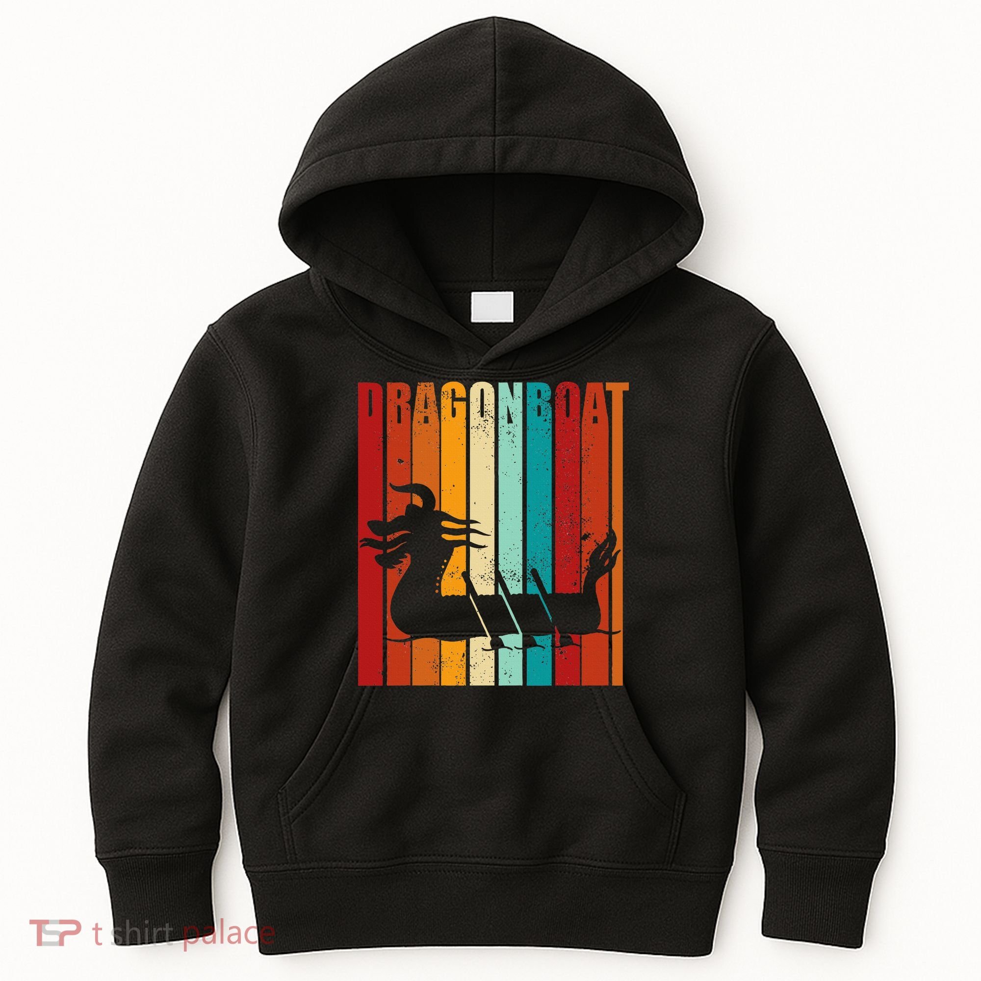 Dragon Boat Racing Dragon Boat Retro Paddling Kids Hoodie