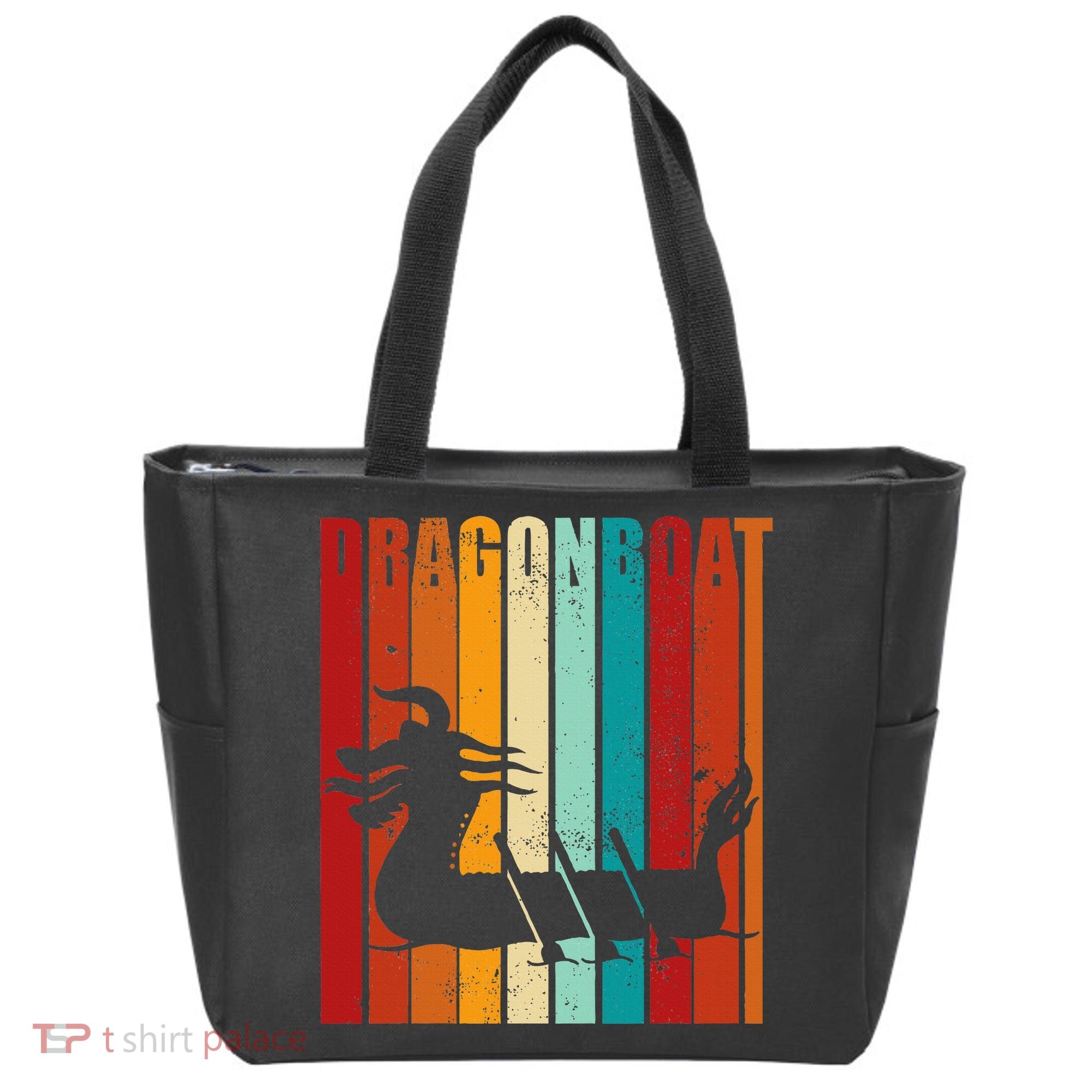 Dragon Boat Racing Dragon Boat Retro Paddling Tote Bag