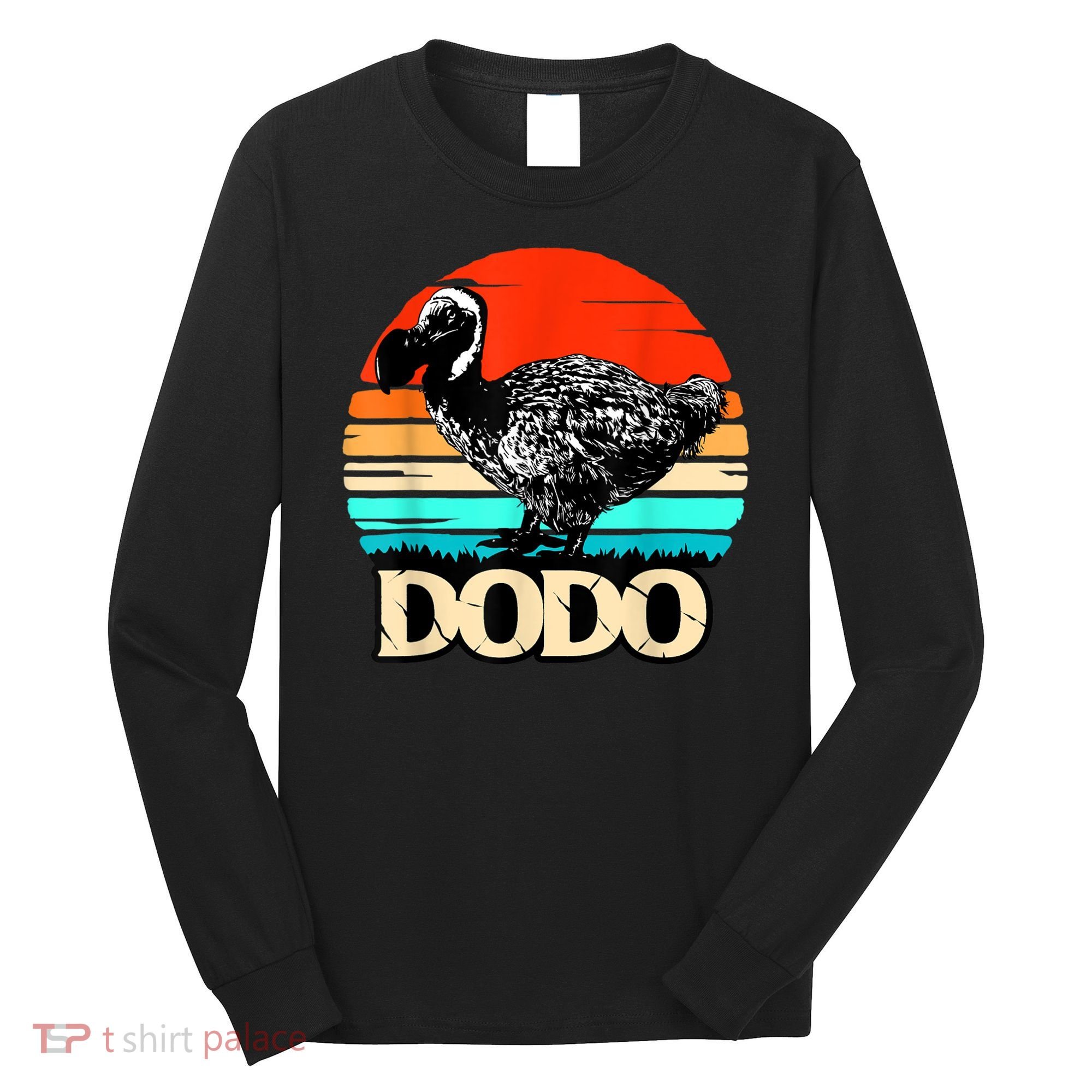 Dodo Bird Retro Sunset 70s & 80s Women And Men Long Sleeve Shirt