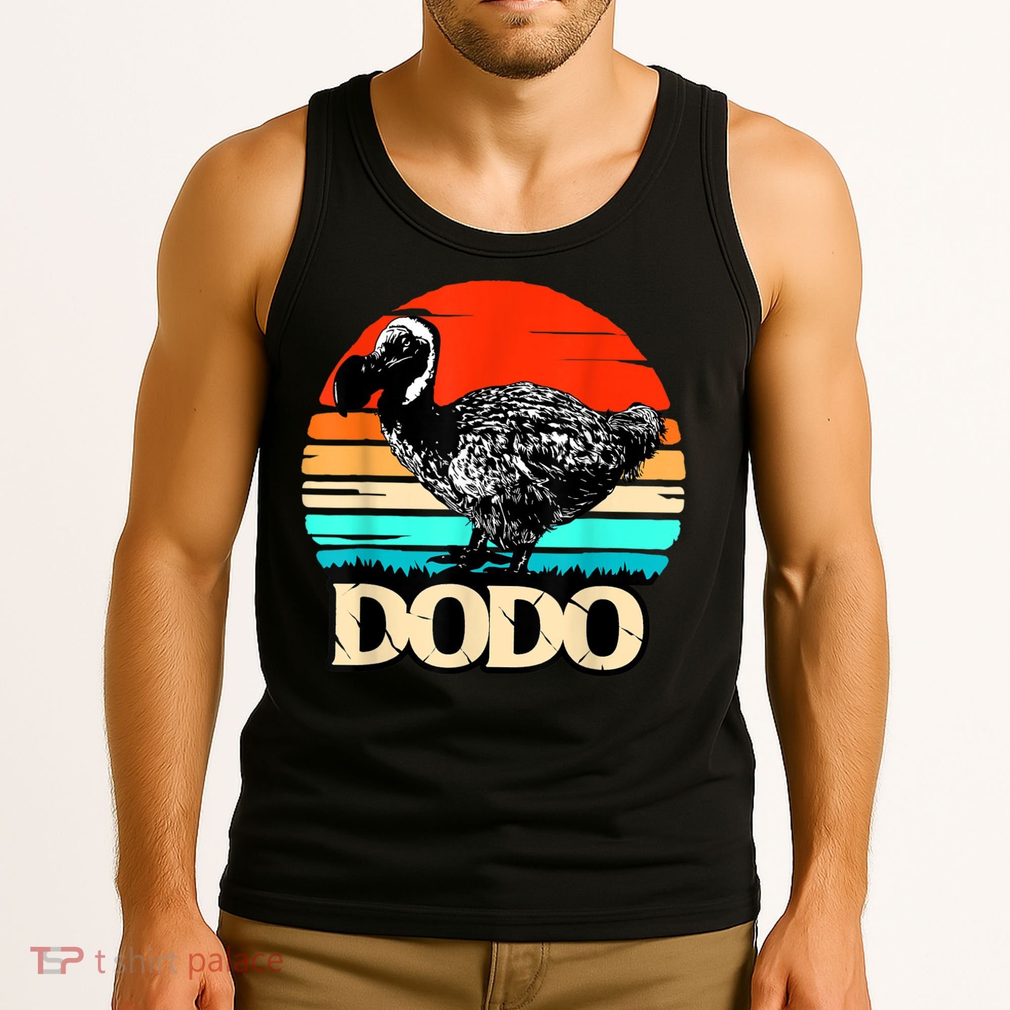 Dodo Bird Retro Sunset 70s & 80s Women And Men Tank Top