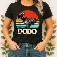 Dodo Bird Retro Sunset 70s & 80s Women And Men Women's T-Shirt thumb 2