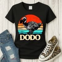 Dodo Bird Retro Sunset 70s & 80s Women And Men Women's T-Shirt thumb 3