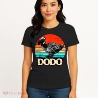 Dodo Bird Retro Sunset 70s & 80s Women And Men Women's T-Shirt thumb 4