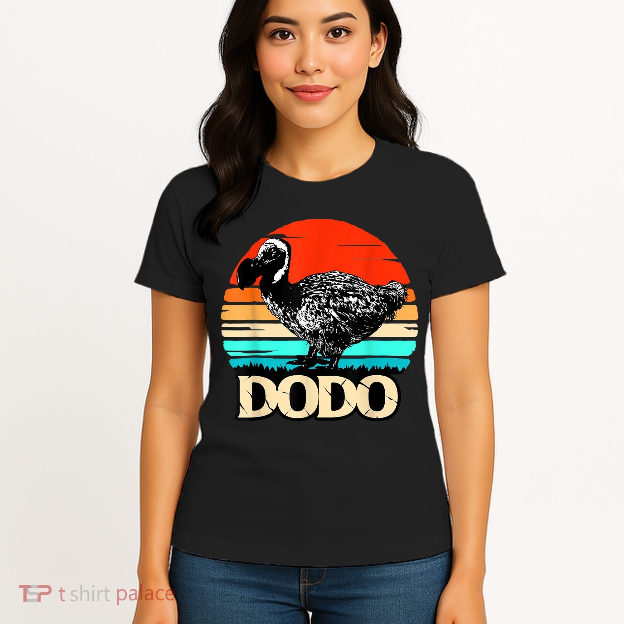 Dodo Bird Retro Sunset 70s & 80s Women And Men Women's T-Shirt