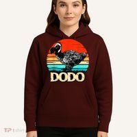 Dodo Bird Retro Sunset 70s & 80s Women And Men Hoodie thumb 5