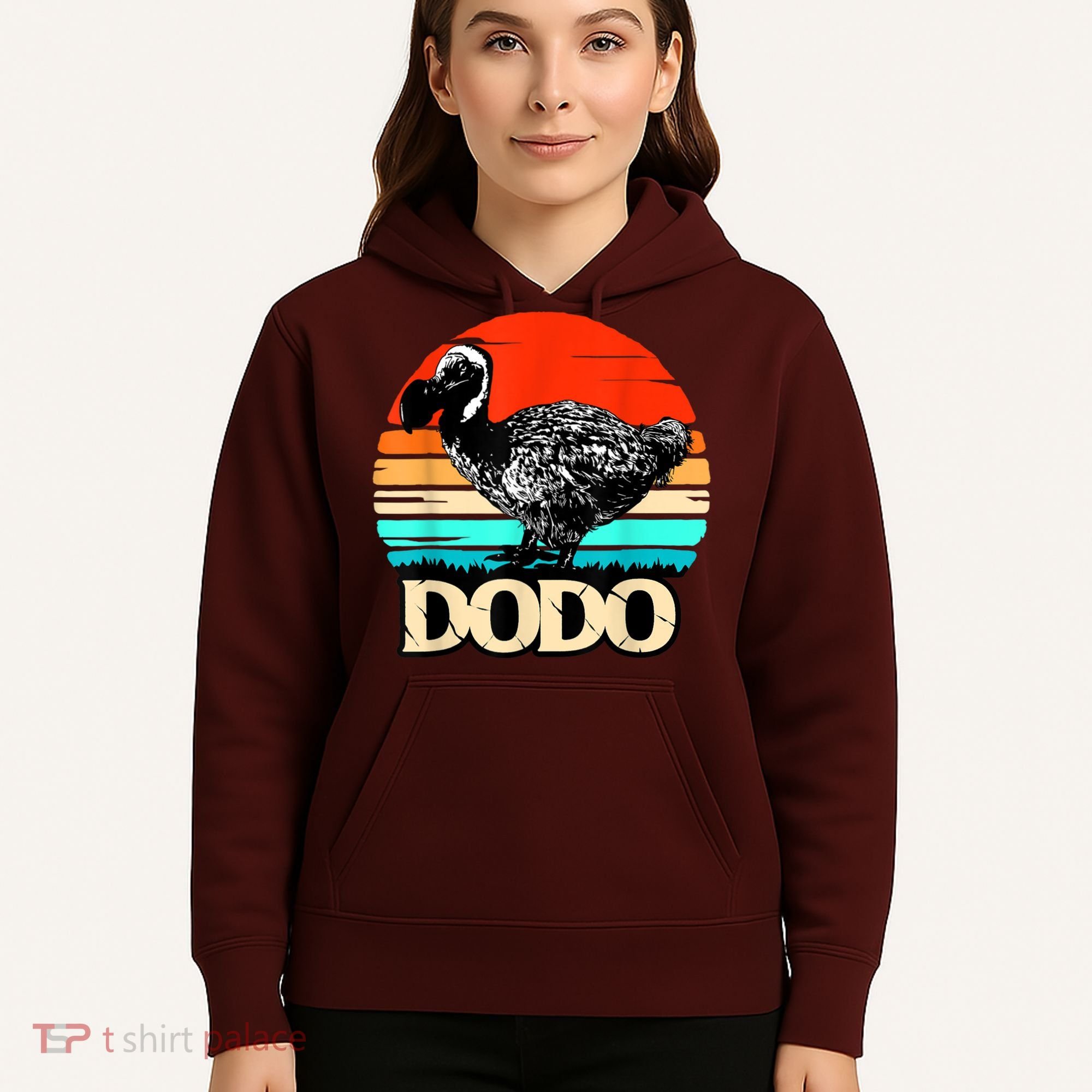 Dodo Bird Retro Sunset 70s & 80s Women And Men Hoodie