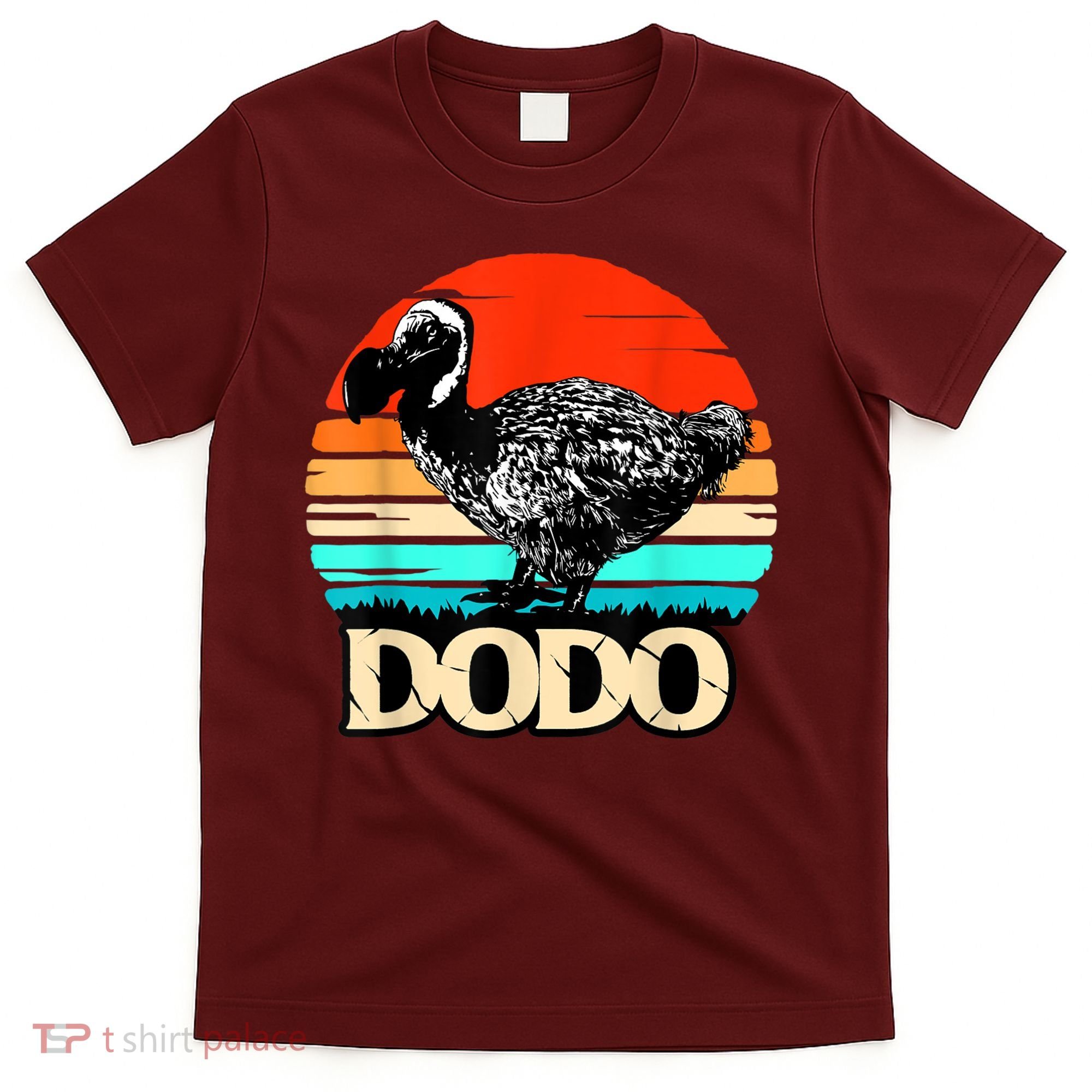 Dodo Bird Retro Sunset 70s & 80s Women And Men T-Shirt