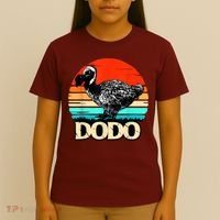 Dodo Bird Retro Sunset 70s & 80s Women And Men T-Shirt thumb 4