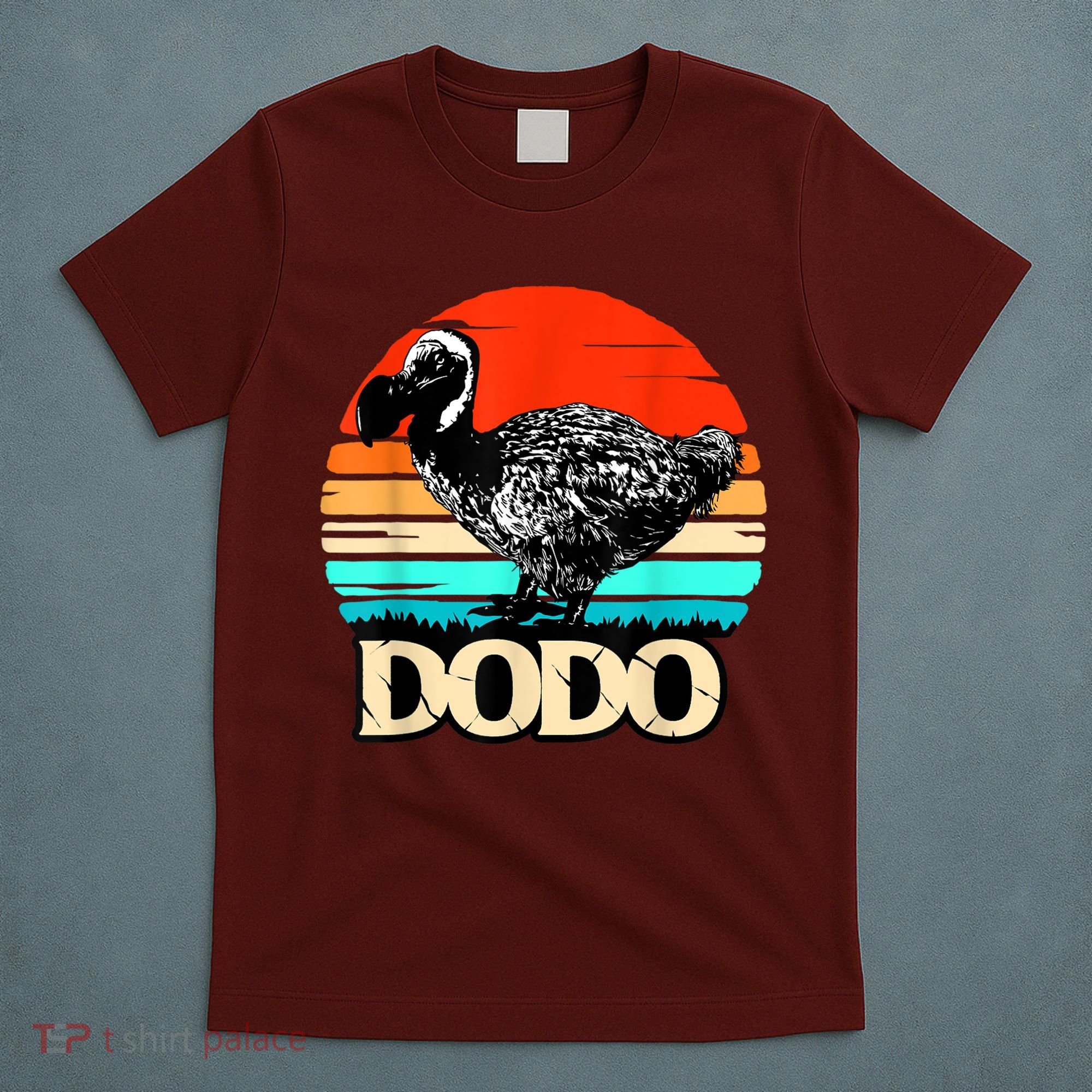 Dodo Bird Retro Sunset 70s & 80s Women And Men T-Shirt