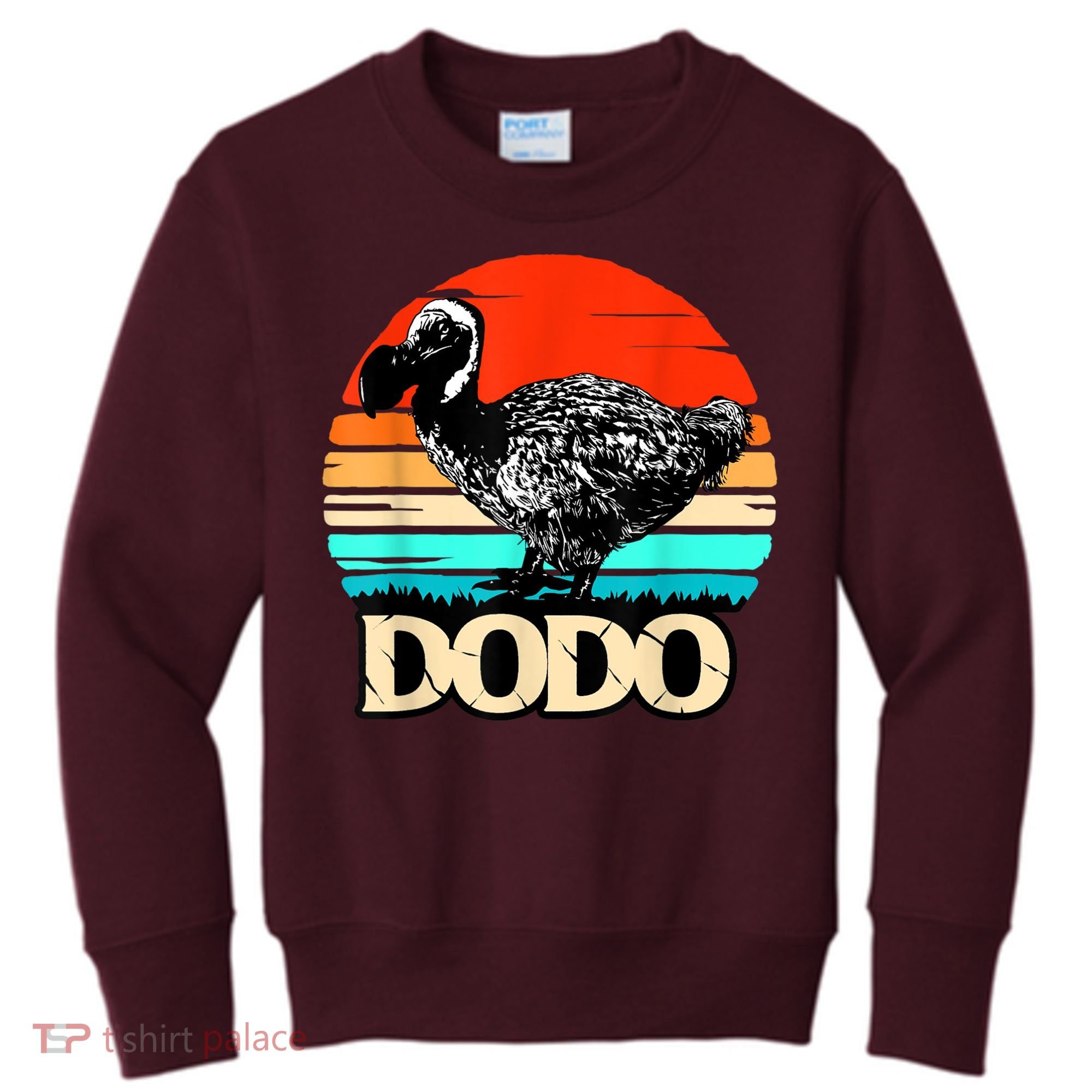 Dodo Bird Retro Sunset 70s & 80s Women And Men Kids Sweatshirt