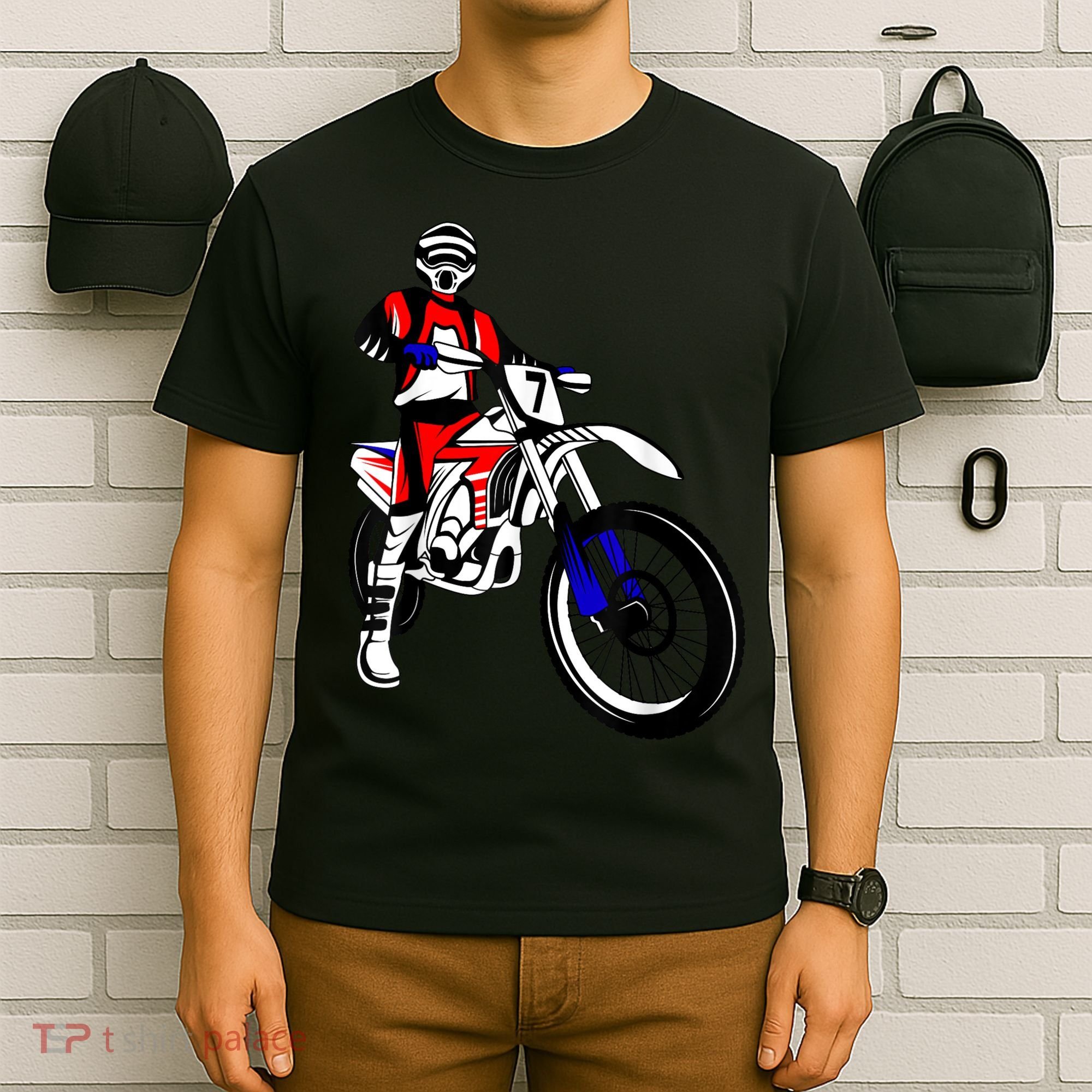 Dirt Bike Rider Motocross Enduro Dirt Biking Kids Men T-Shirt