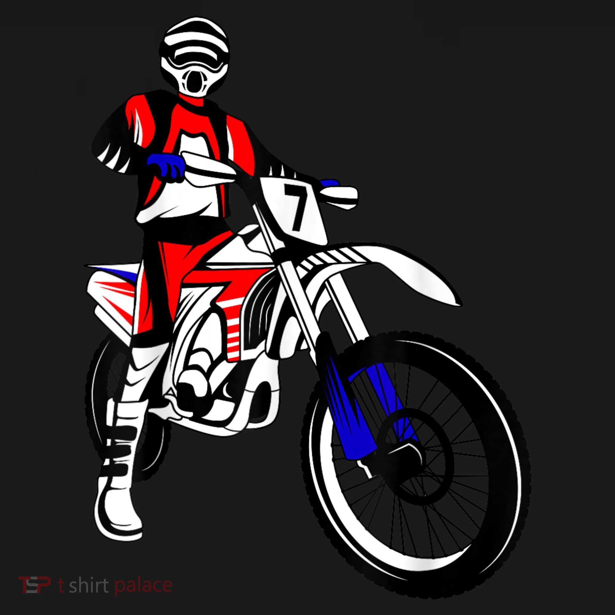 Dirt Bike Rider Motocross Enduro Dirt Biking Kids Men T-Shirt