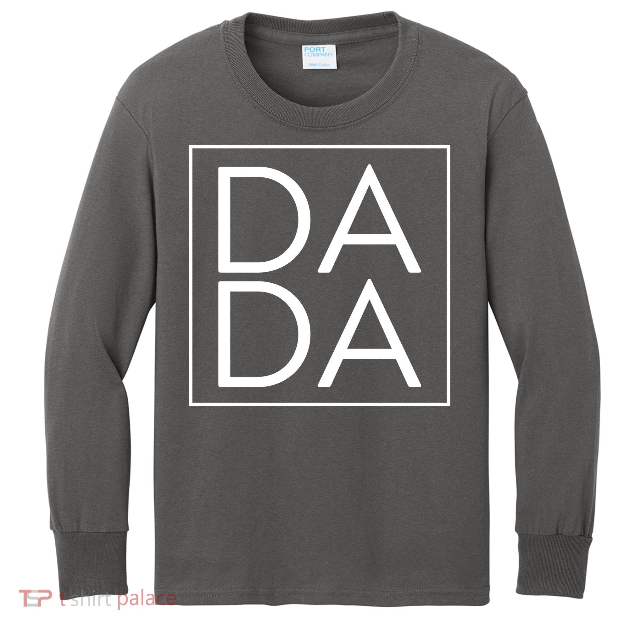 Dada Boxed Retro Fathers Day Kids Long Sleeve Shirt