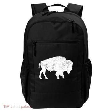 Distressed Buffalo Retro Bison Animal Lover Backpack