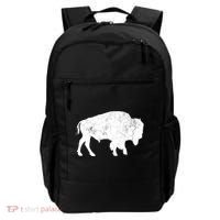 Distressed Buffalo Retro Bison Animal Lover Backpack thumb 0