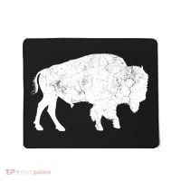 Distressed Buffalo Retro Bison Animal Lover Mousepad thumb 0