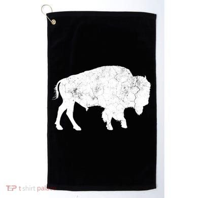 Distressed Buffalo Retro Bison Animal Lover Golf Towel
