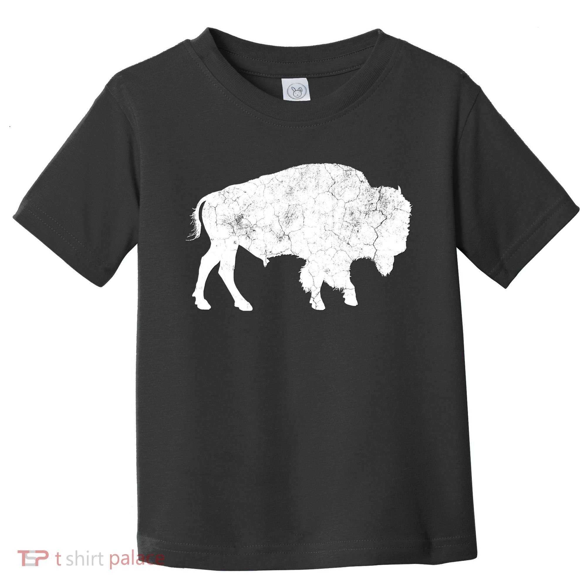 Distressed Buffalo Retro Bison Animal Lover Toddler T-Shirt