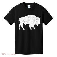 Distressed Buffalo Retro Bison Animal Lover Kids T-Shirt thumb 0