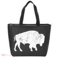 Distressed Buffalo Retro Bison Animal Lover Tote Bag thumb 0