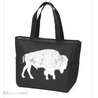 Distressed Buffalo Retro Bison Animal Lover Tote Bag thumb 3