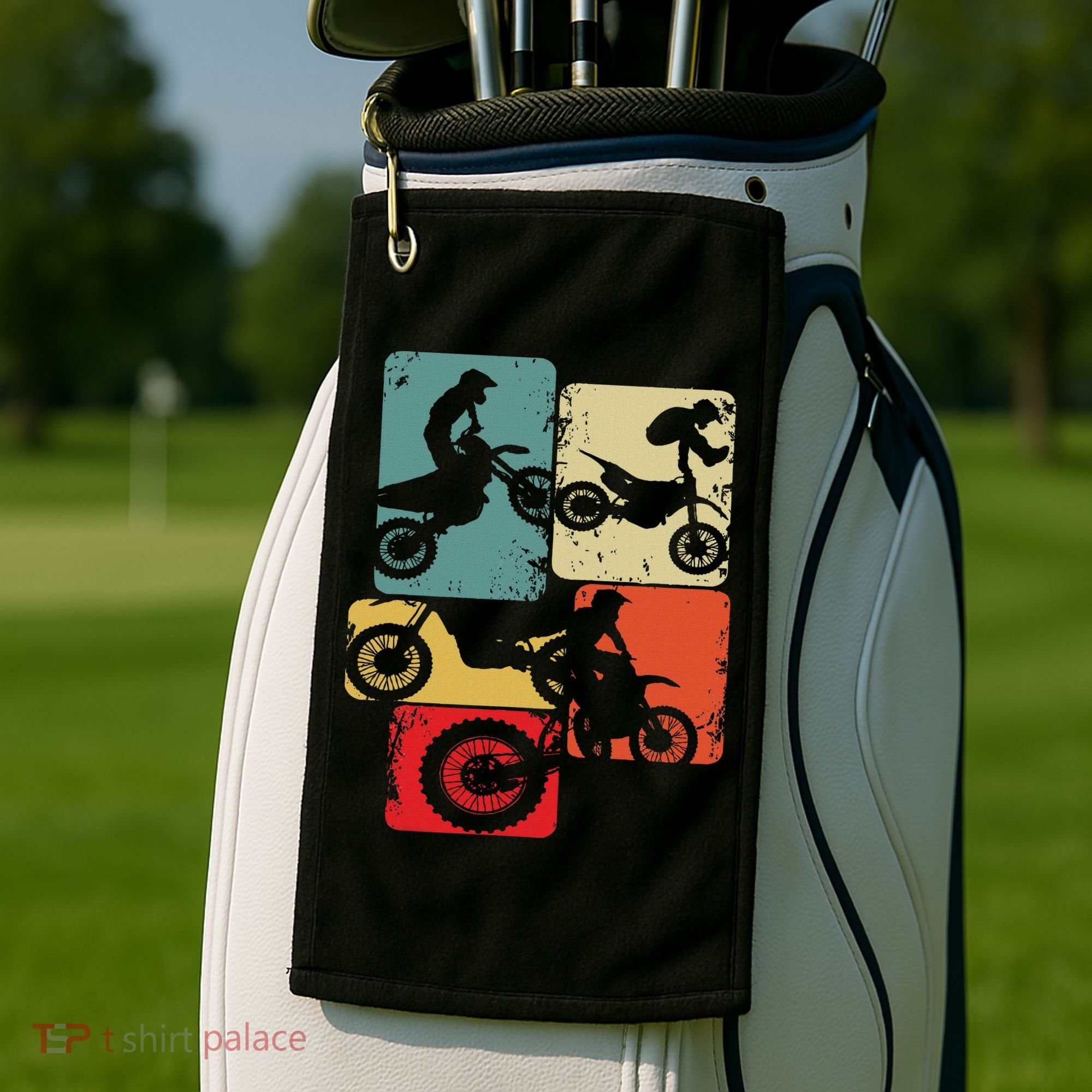 Dirt Bike Rider Motocross Enduro Dirt Biking Golf Towel