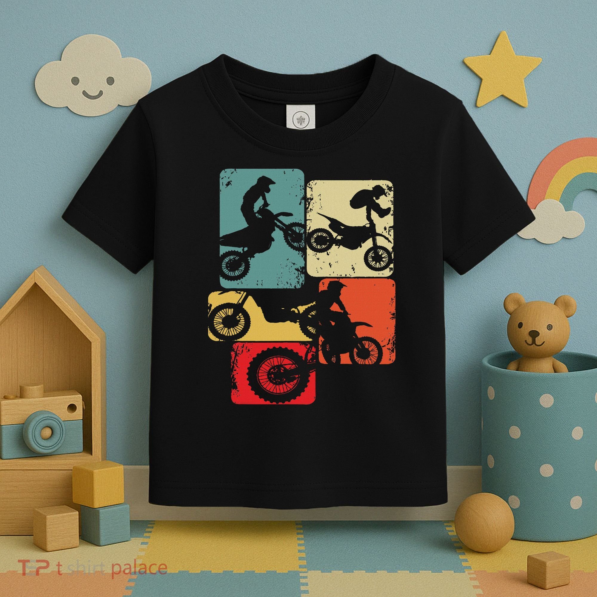 Dirt Bike Rider Motocross Enduro Dirt Biking Toddler T-Shirt