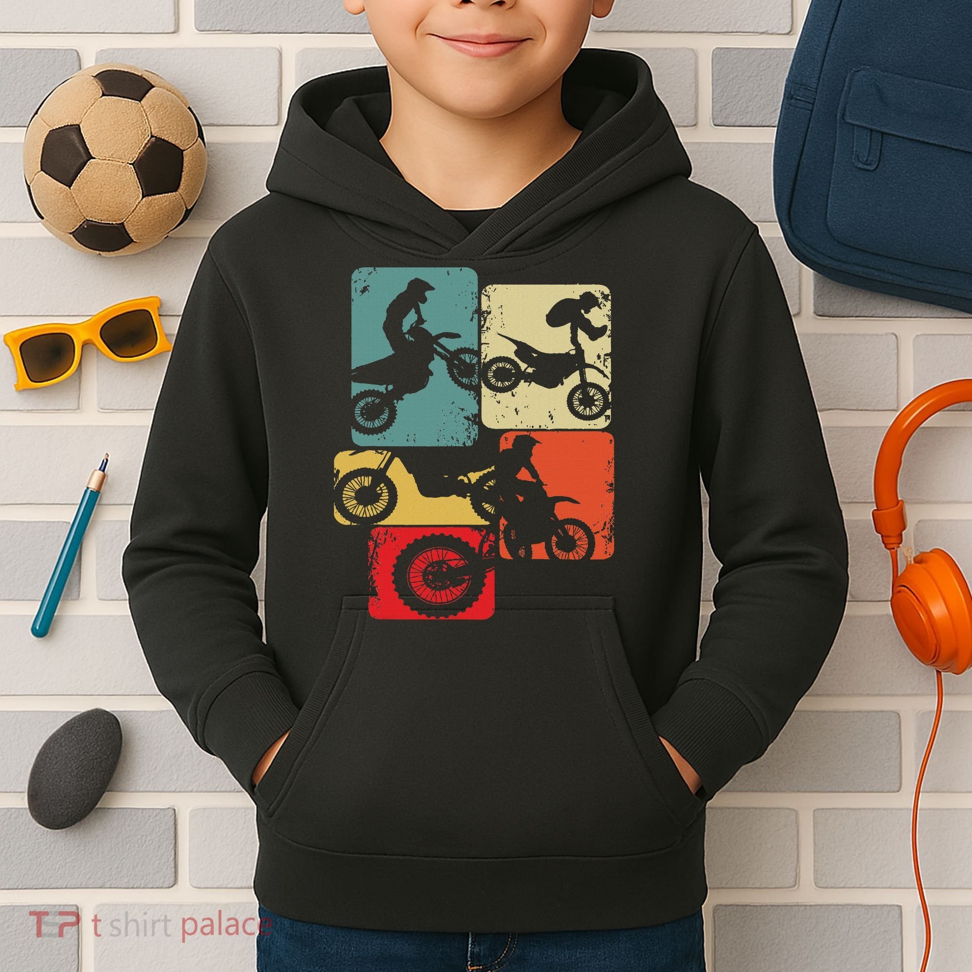 Dirt Bike Rider Motocross Enduro Dirt Biking Kids Hoodie